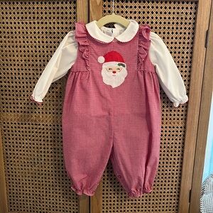 Red Gingham Santa Romper